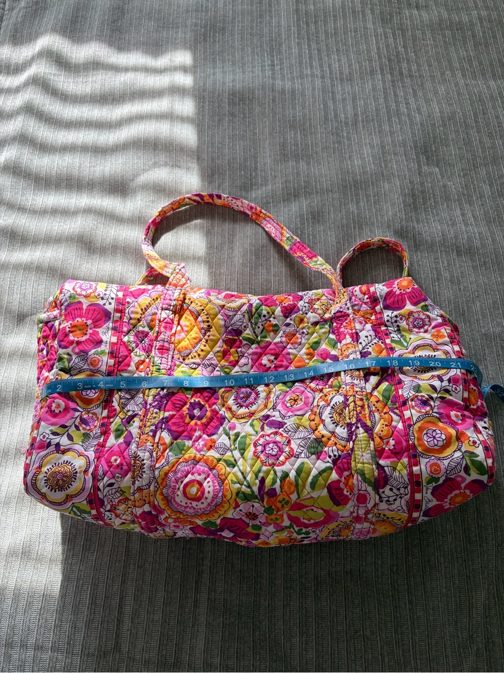 Vera Bradley Floral Quilted Weekender Duffle Bag - Picture 9 of 14